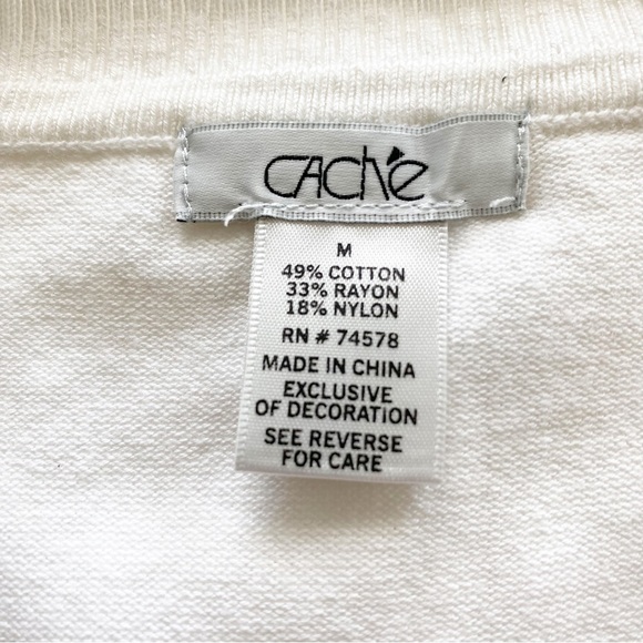 CACHE Cardigan With Gold Embellishments Size Medium - Picture 9 of 9